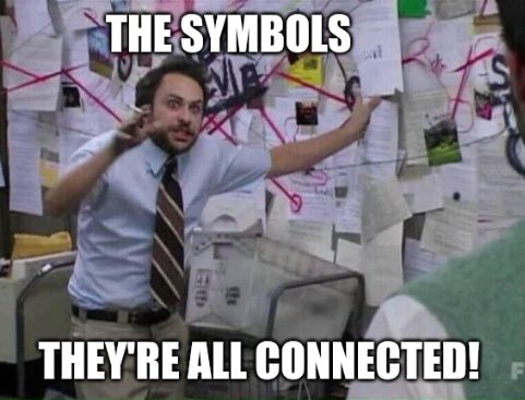 Pepe Silvia meme - THE SYMBOLS THEY'RE ALL CONNECTED